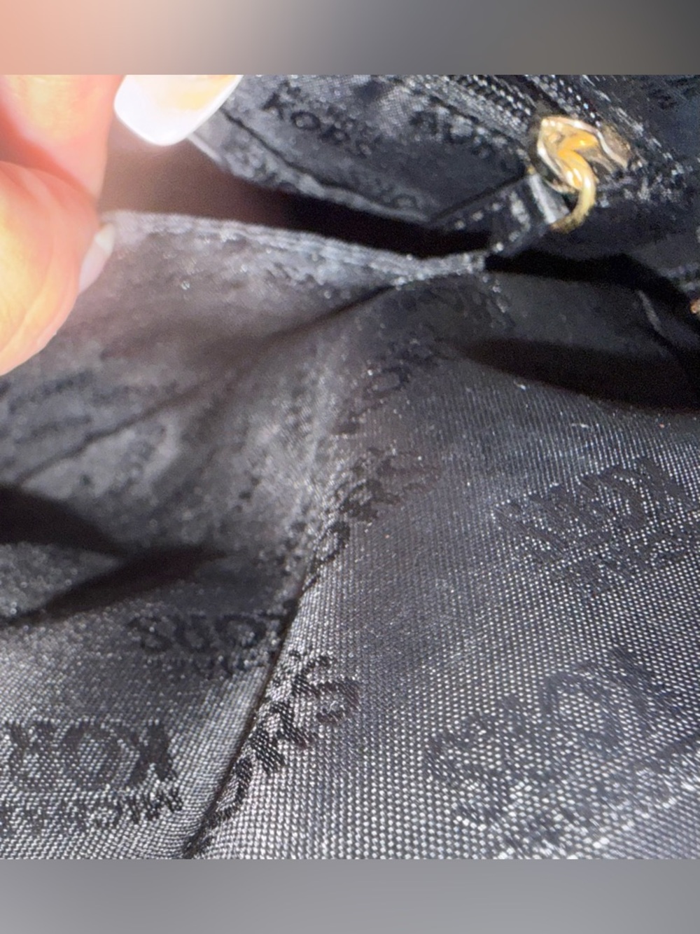 Michael Kors Brown and Black MK Logo Satchel with Gold Accent - Picture 8 of 9